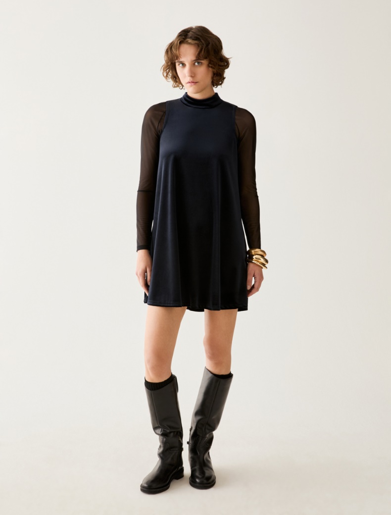 Velvet jersey dress with T-shirt - Pennyblack - 6