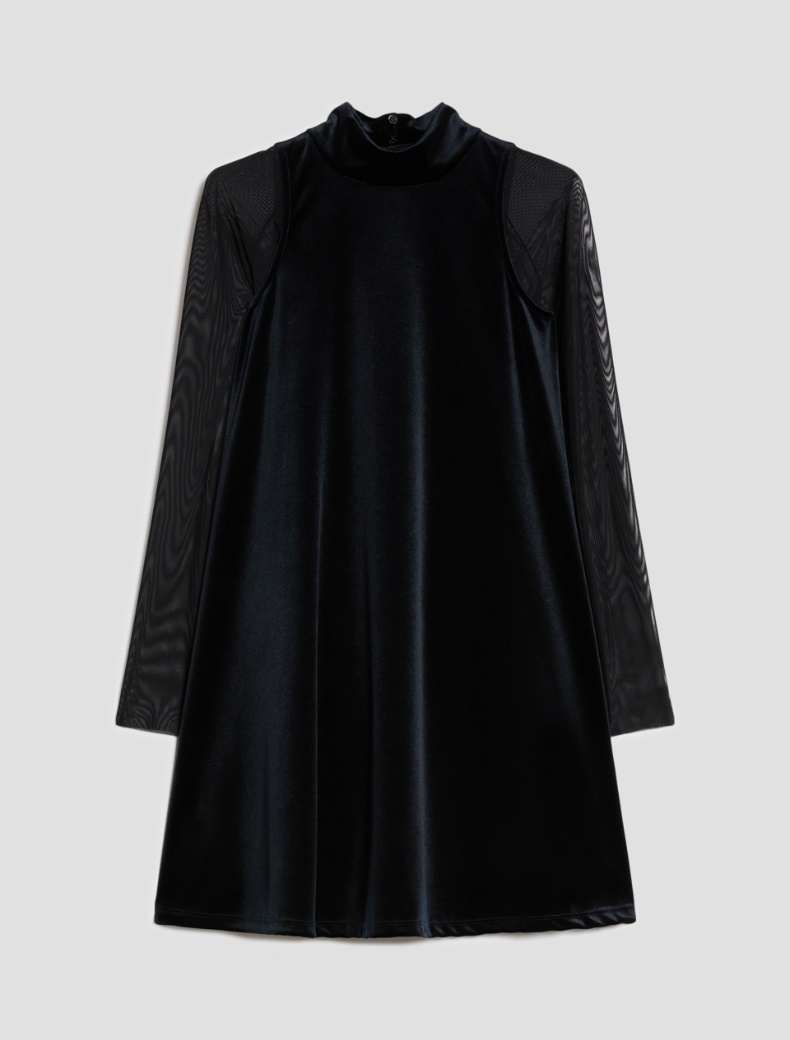 Velvet jersey dress with T-shirt - Pennyblack - 7