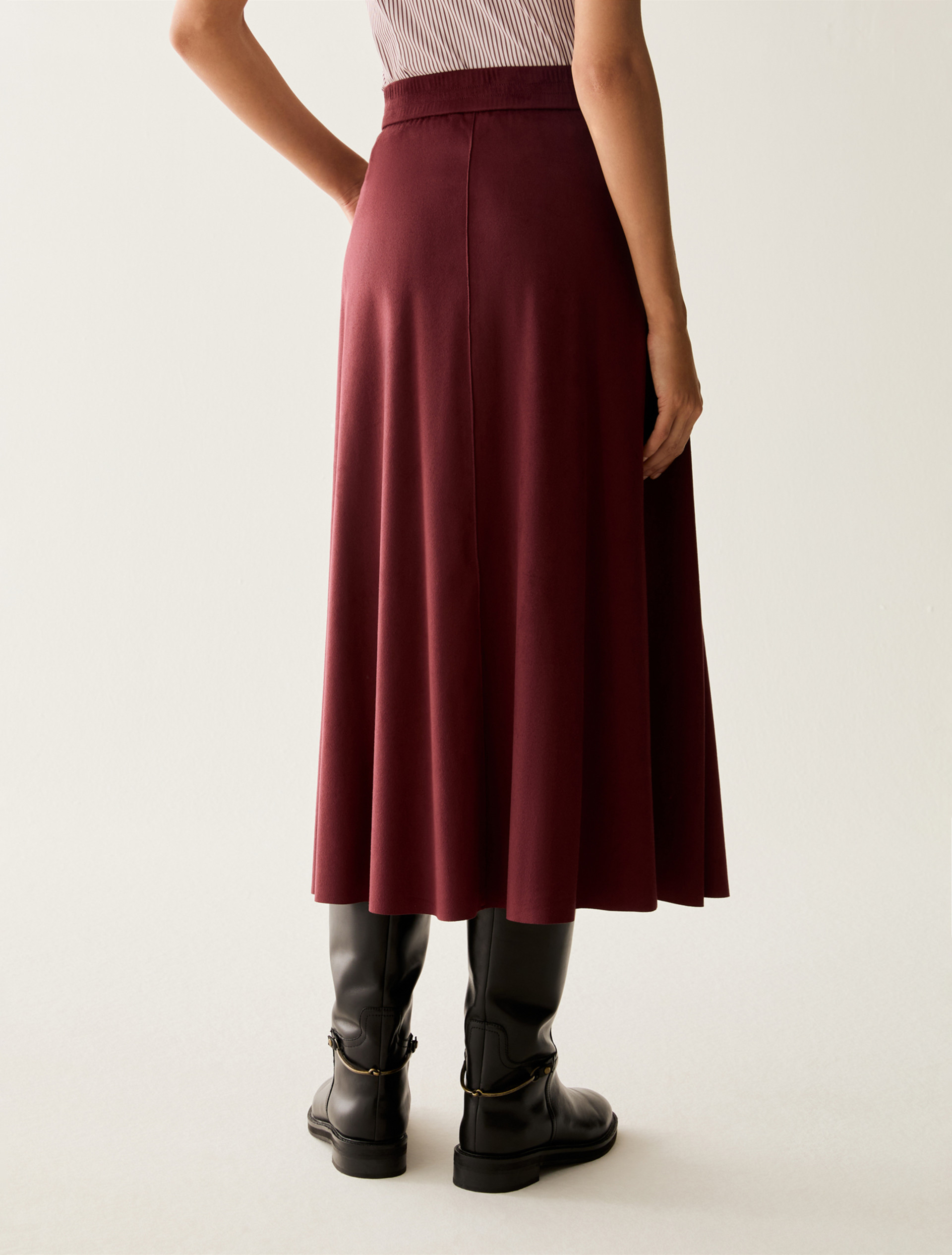 Jersey midi skirt - BORDEAUX - Pennyblack - 3