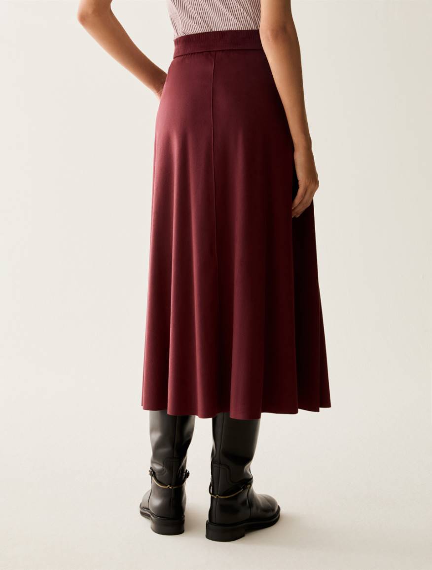 Jersey midi skirt - BORDEAUX - Pennyblack - 3