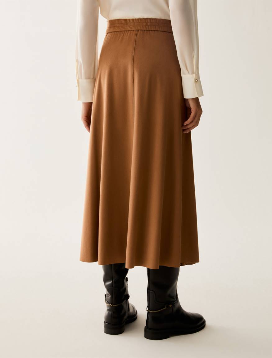 Jersey midi skirt - CAMEL - Pennyblack - 3