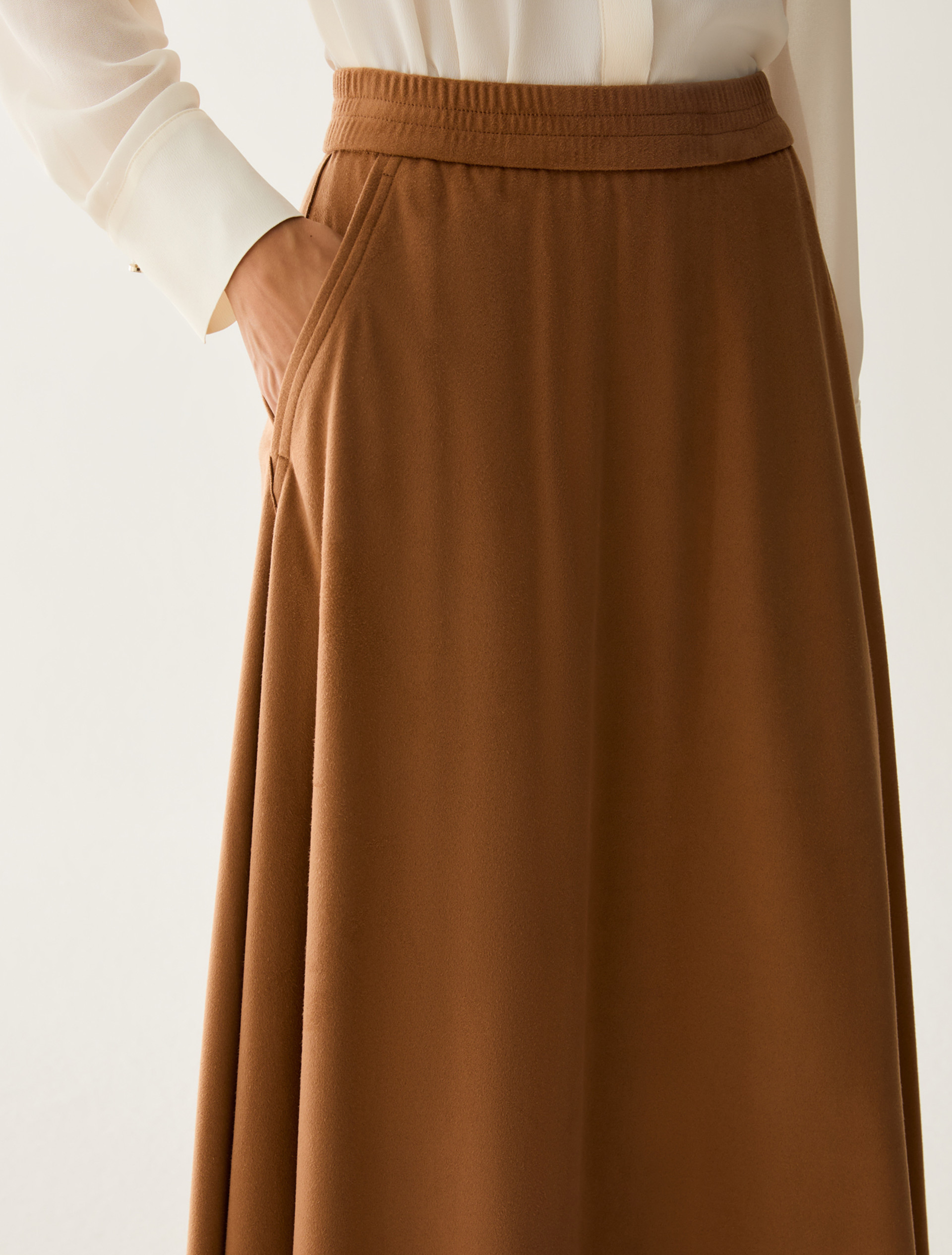 Jersey midi skirt - CAMEL - Pennyblack - 4