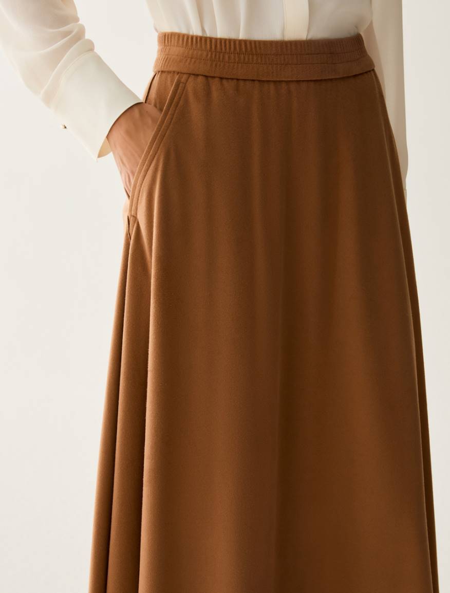Jersey midi skirt - CAMEL - Pennyblack - 4