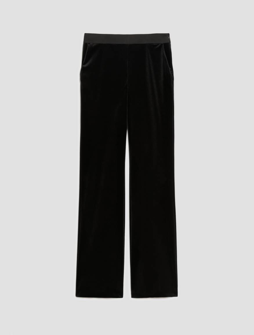 Velvet jersey trousers - BLACK - Pennyblack - 2