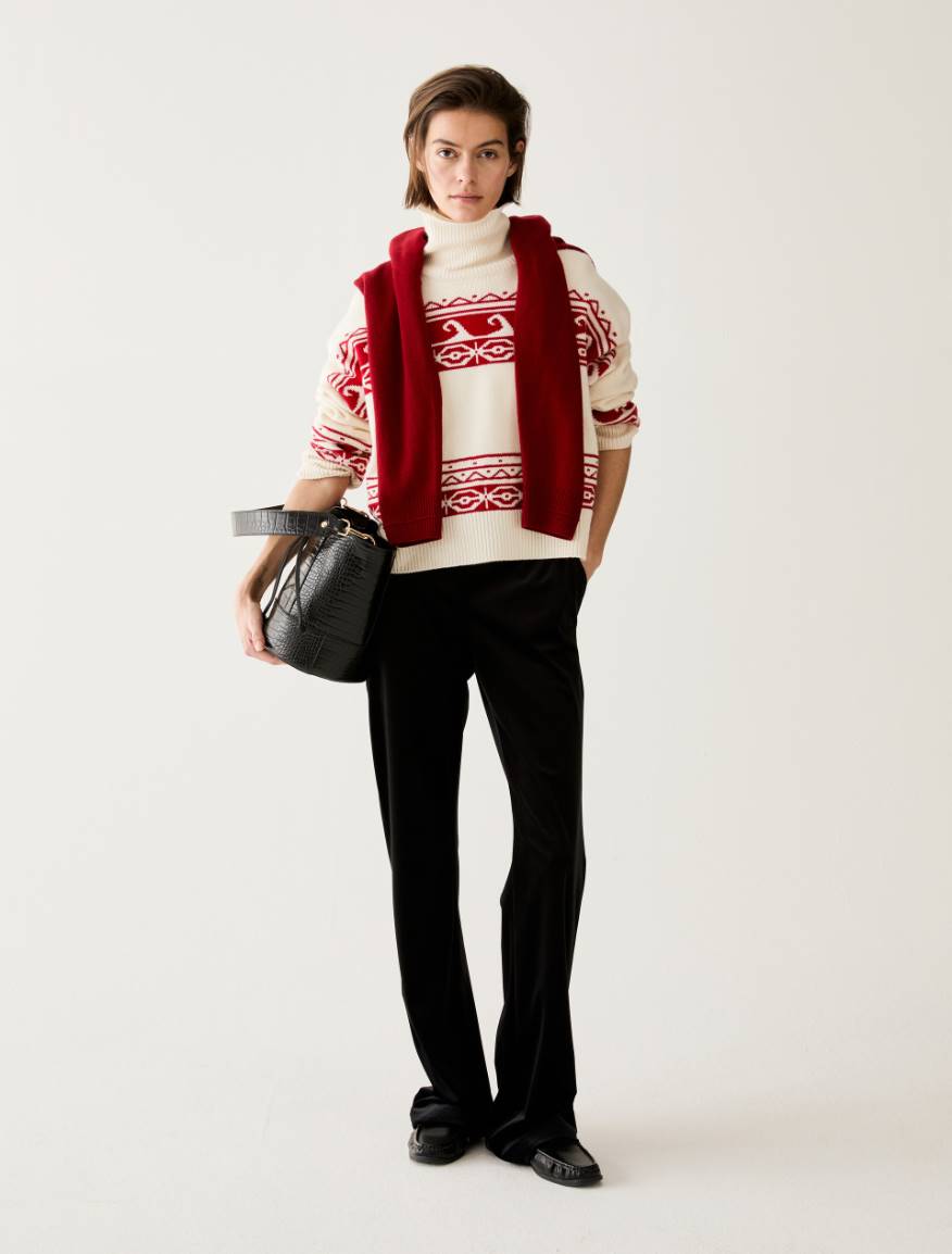 Velvet jersey trousers - BLACK - Pennyblack - 5