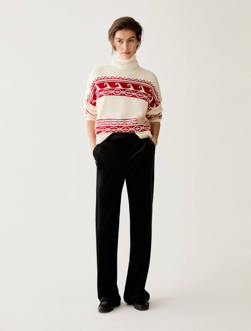 Velvet jersey trousers - BLACK - Pennyblack