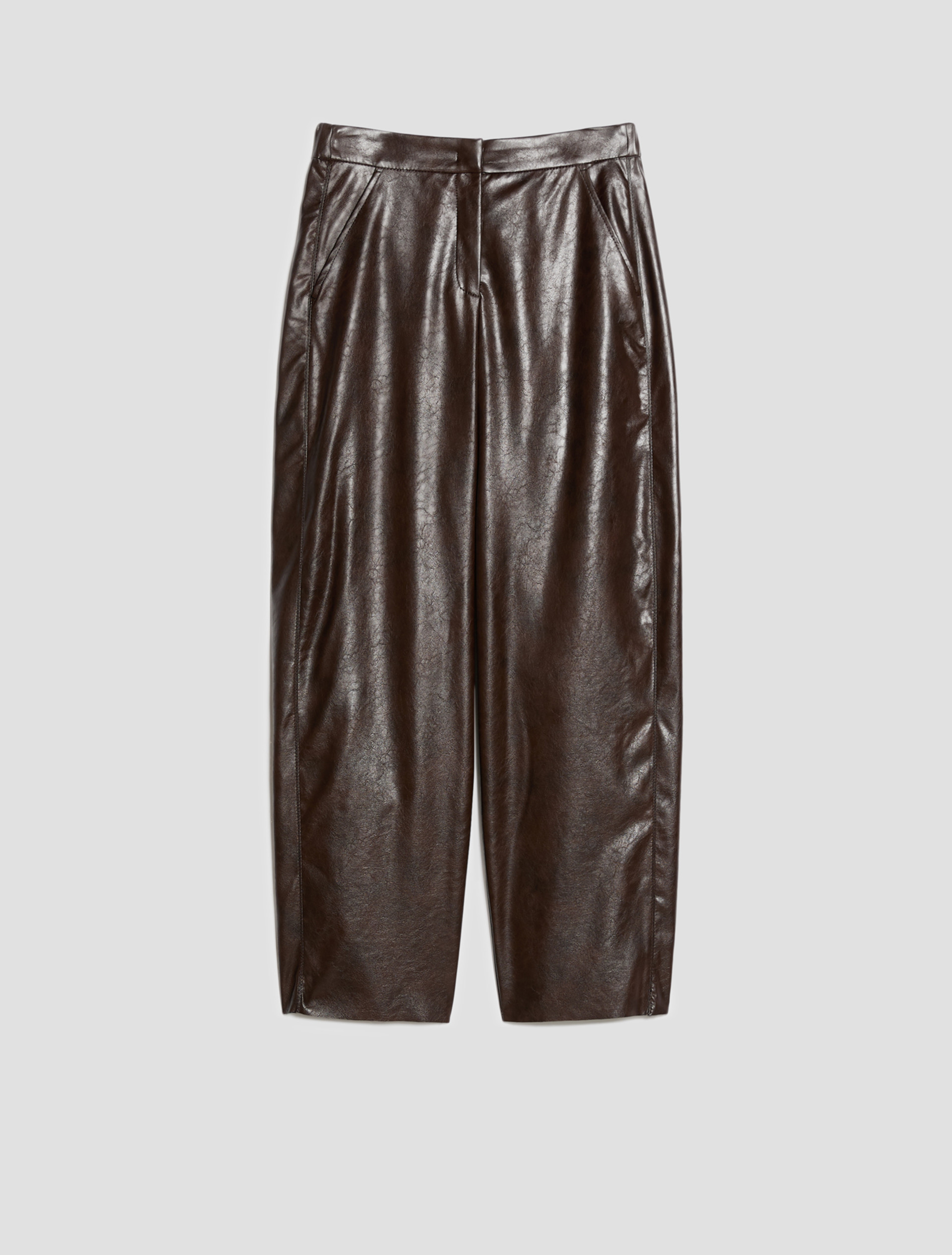 Coated jersey trousers - DARK BOWN - Pennyblack - 2