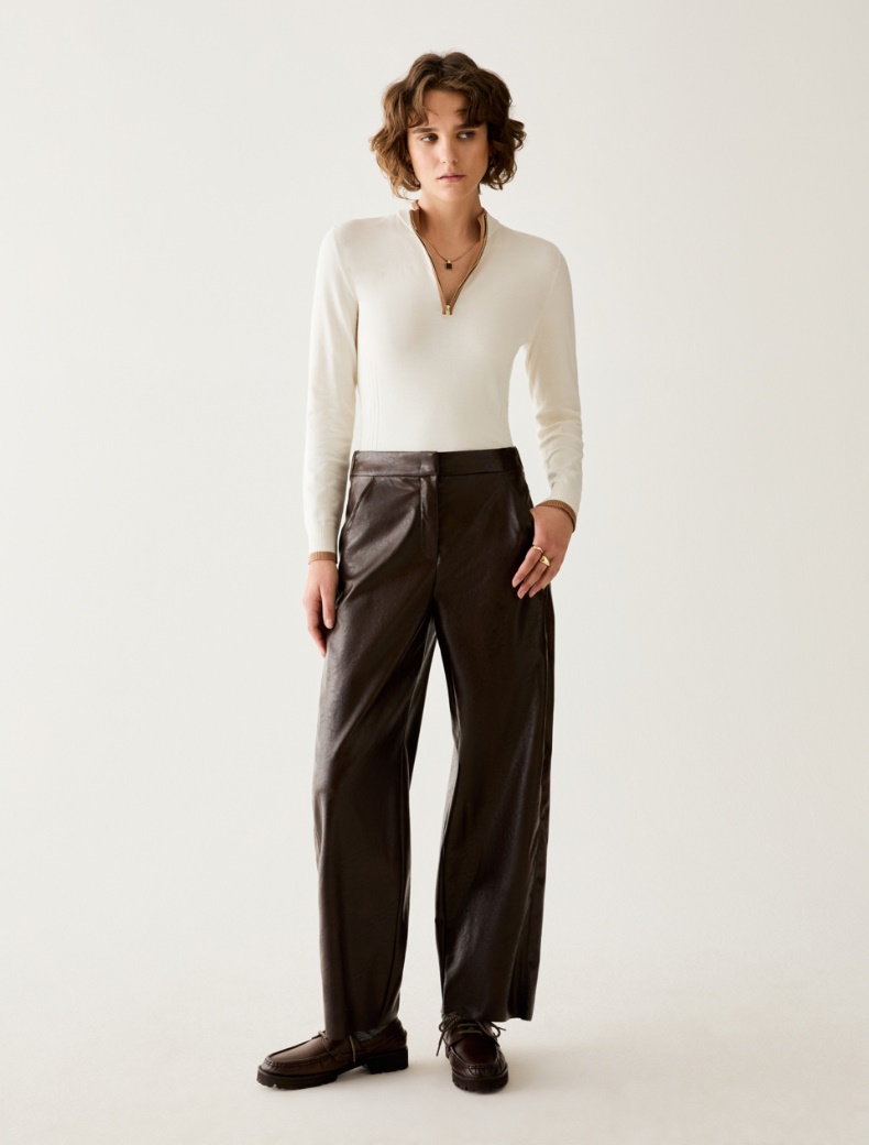 Coated jersey trousers - Pennyblack