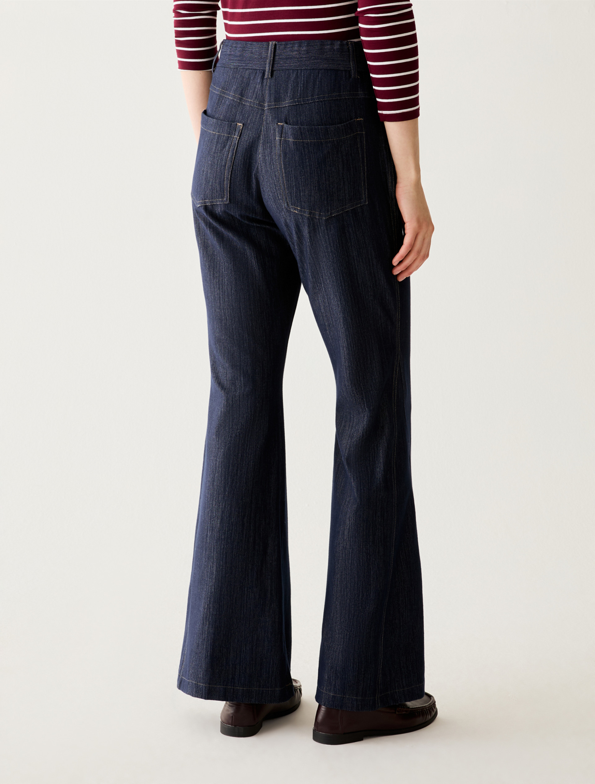 Flare-cut jersey jeans - MIDNIGHTBLUE - Pennyblack - 3