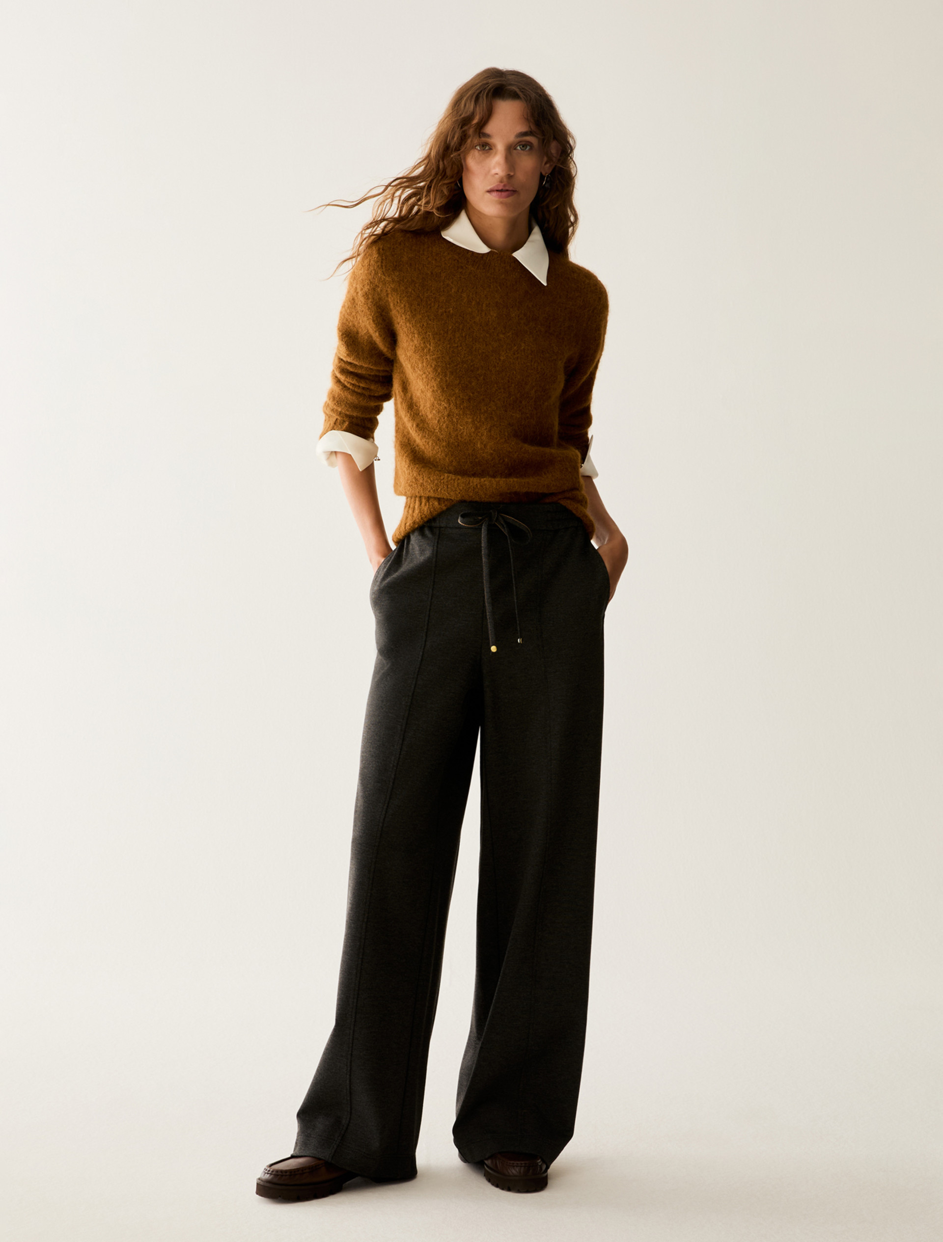 Milan stitch jersey joggers - MELANGE GREY - Pennyblack - 1