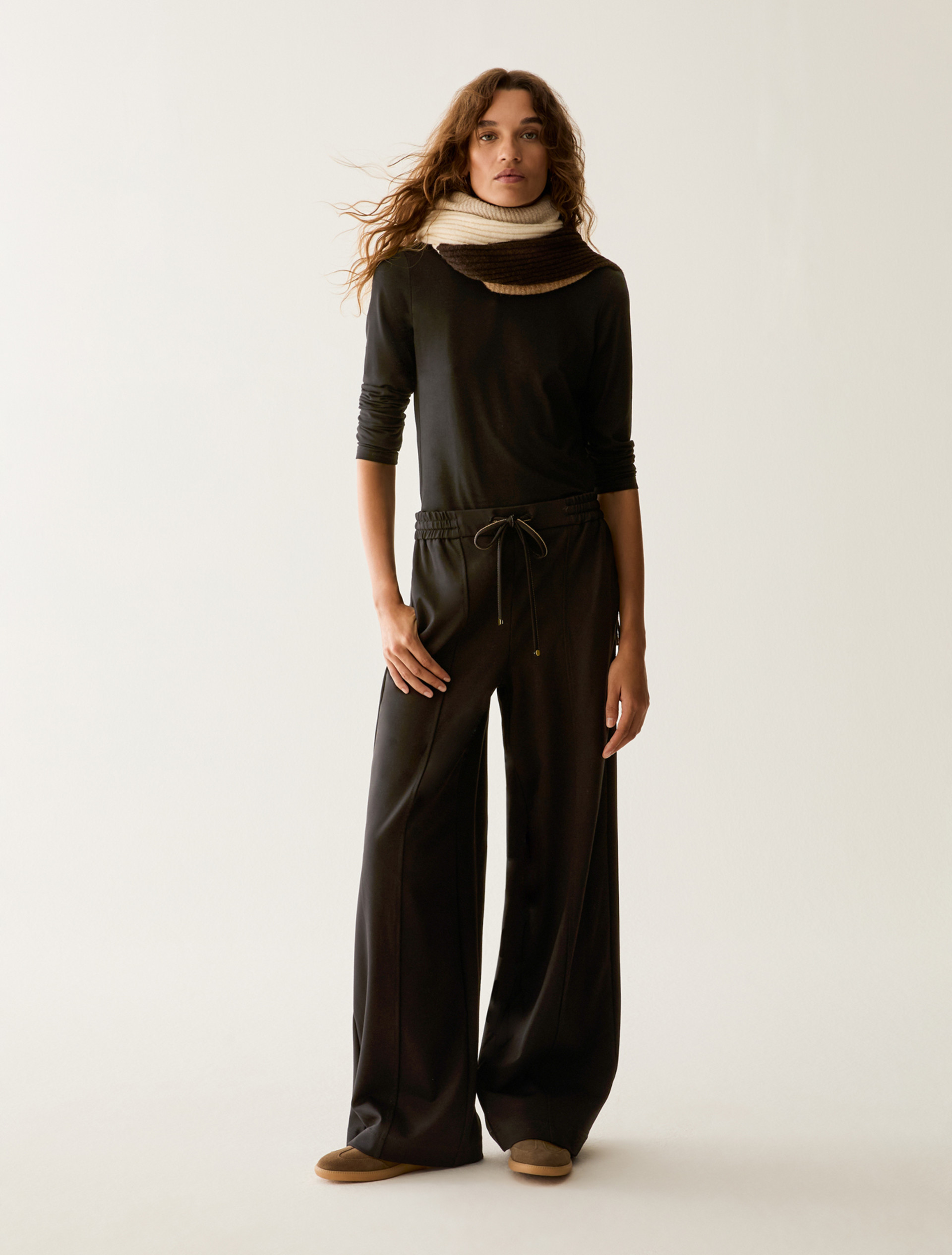 Milan stitch jersey joggers - BLACK - Pennyblack - 1