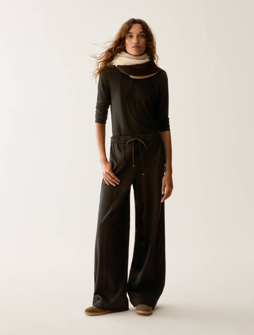 Milan stitch jersey joggers - BLACK - Pennyblack