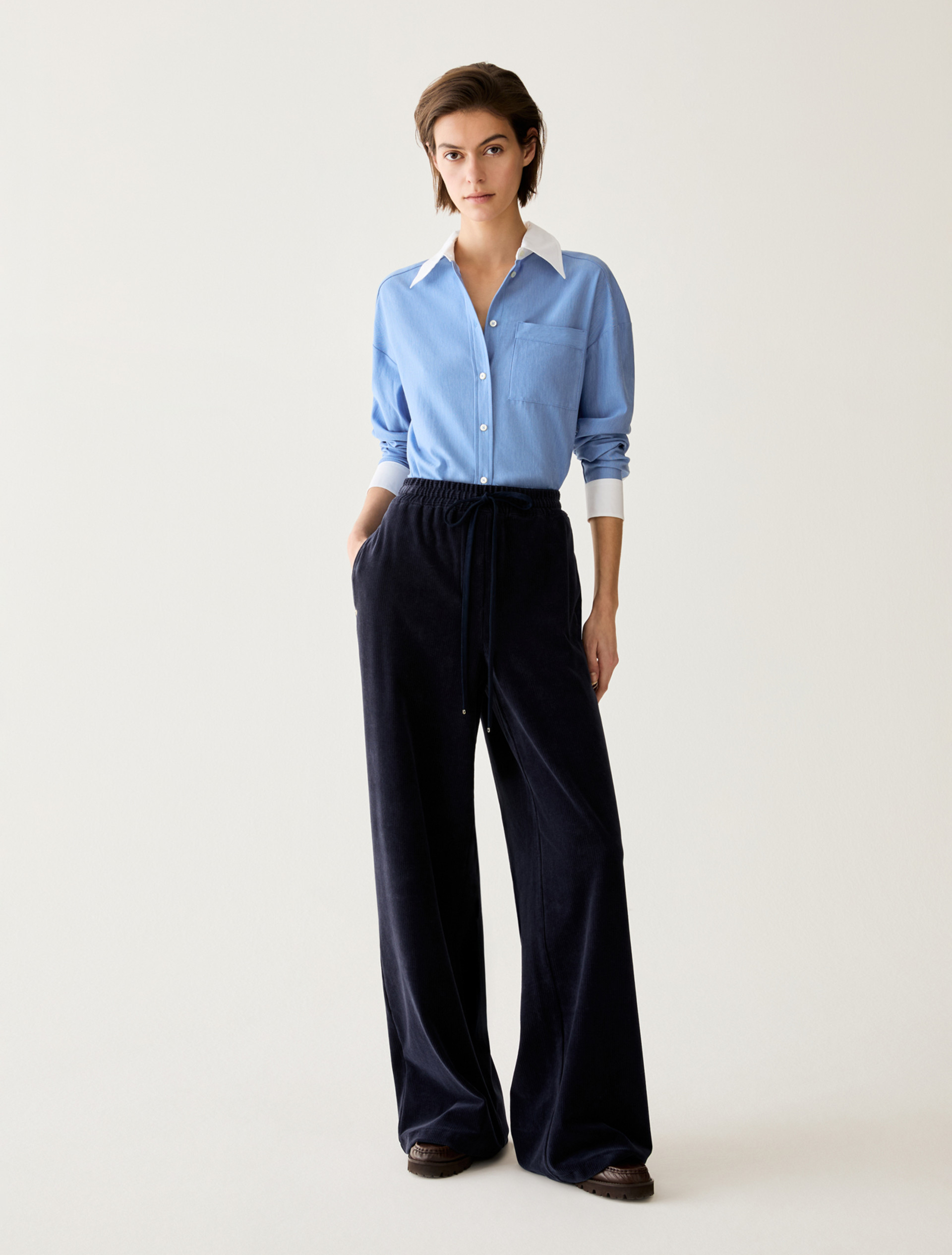 Velvet jersey joggers - NAVY - Pennyblack - 1