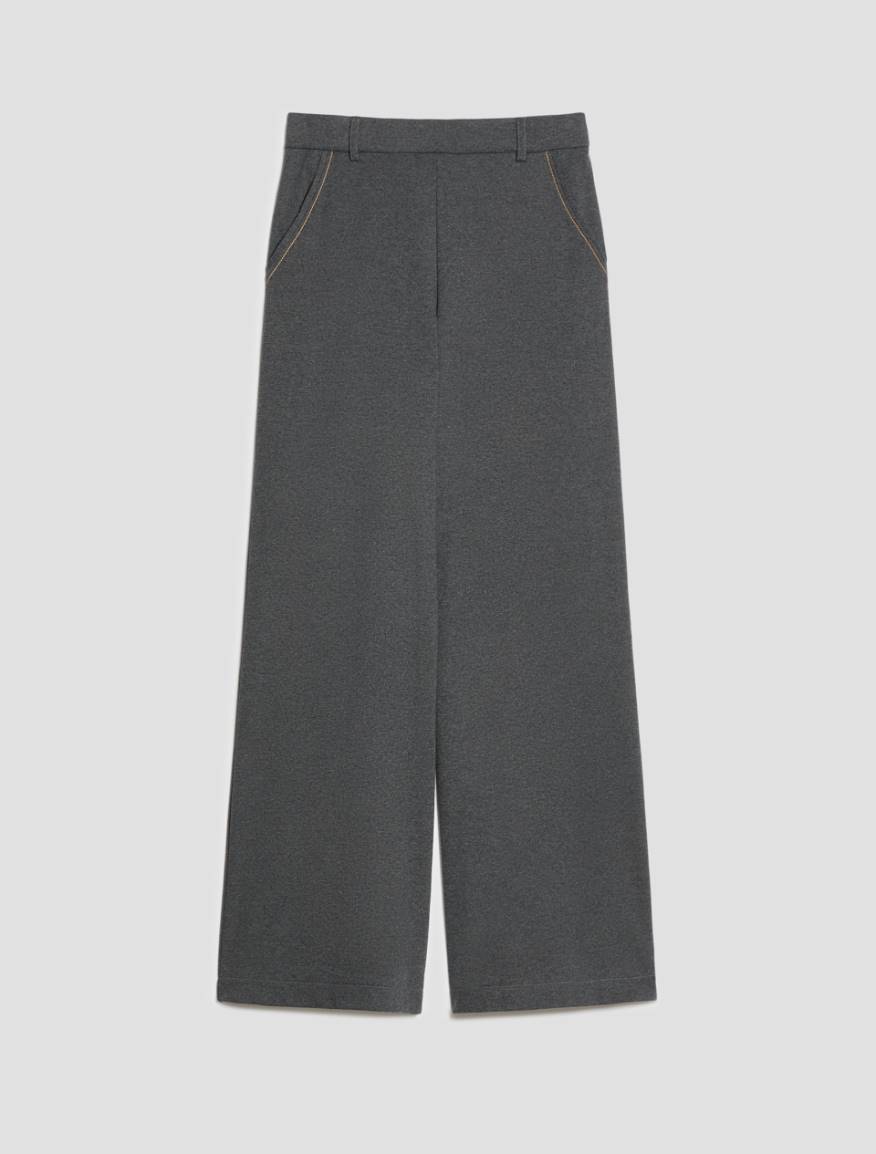 Flannel jersey trousers - MELANGE GREY - Pennyblack - 2