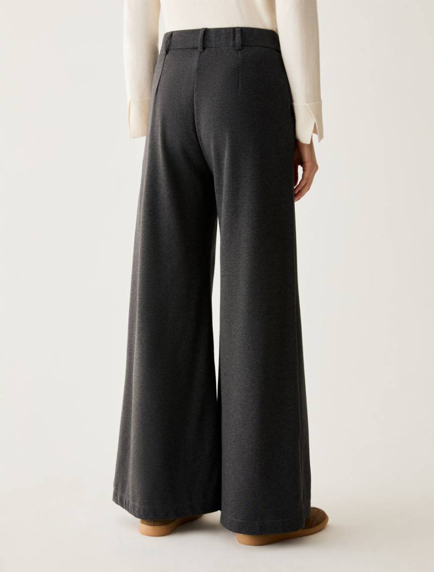 Flannel jersey trousers - MELANGE GREY - Pennyblack - 3