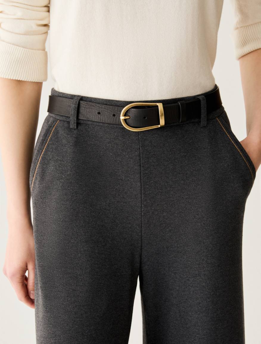 Flannel jersey trousers - MELANGE GREY - Pennyblack - 4