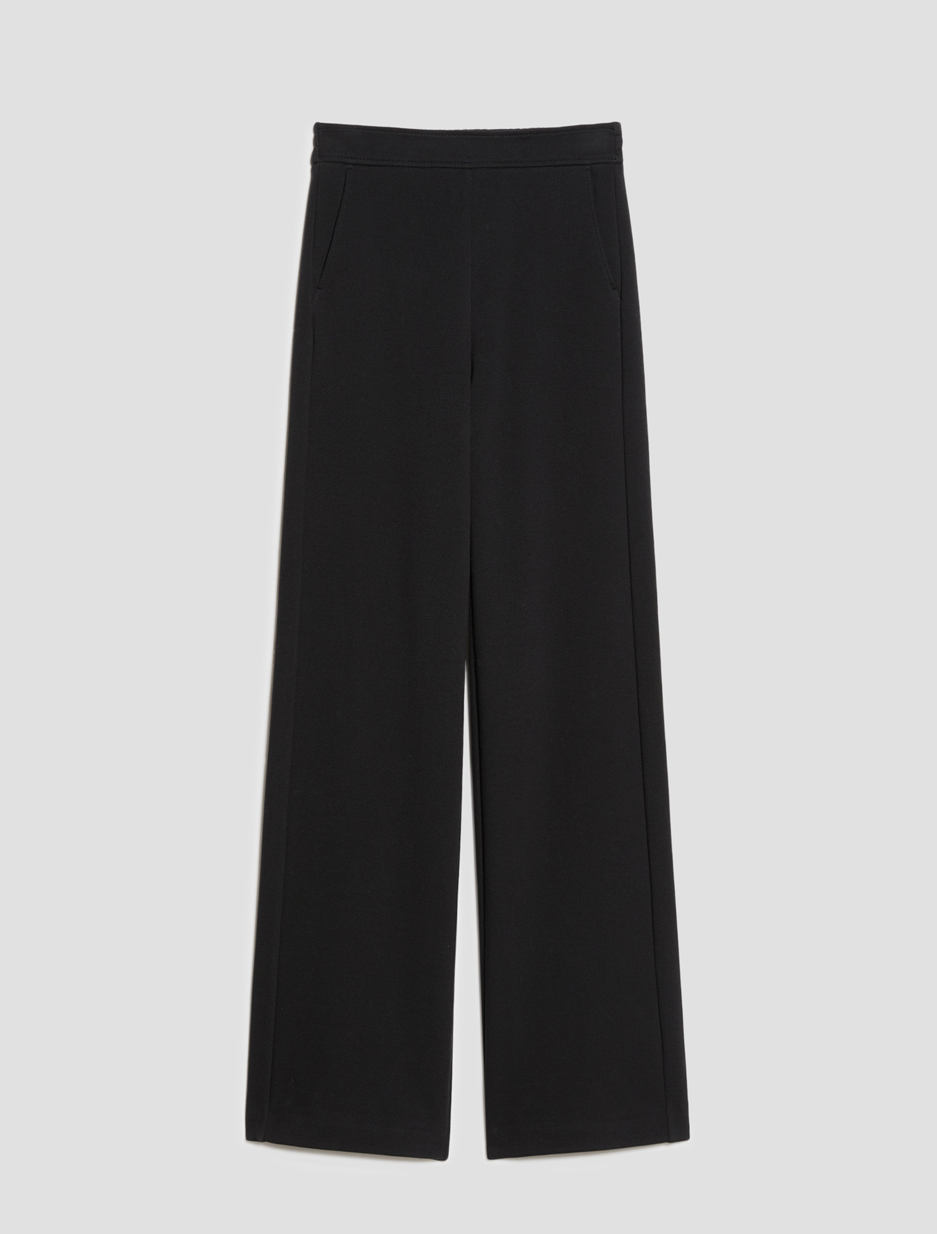 Wide piqué jersey trousers - BLACK - Pennyblack - 2
