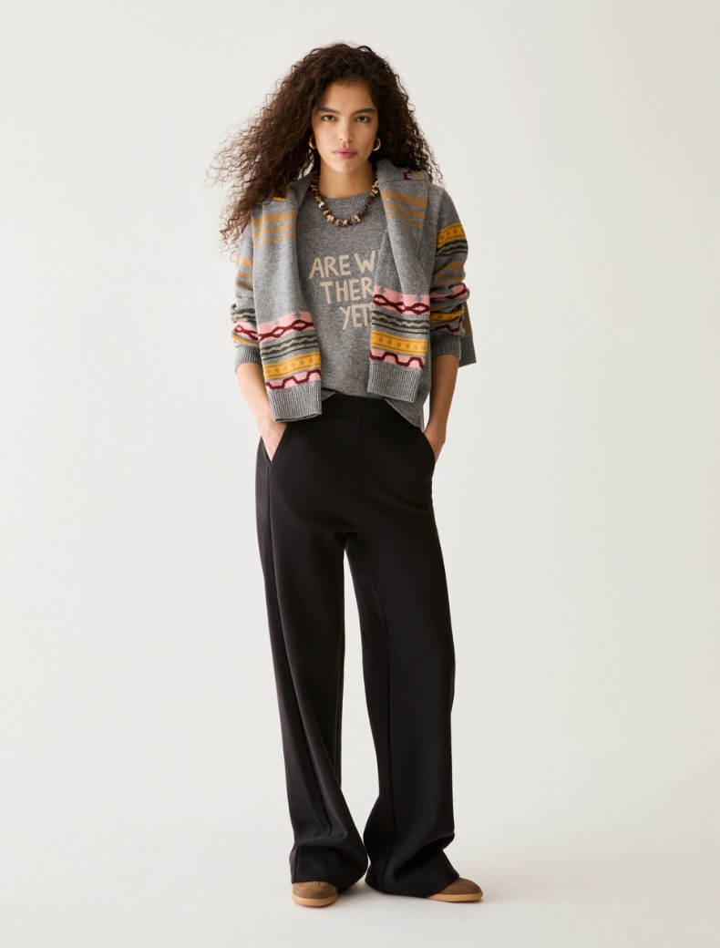Wide piqué jersey trousers - Pennyblack - 6