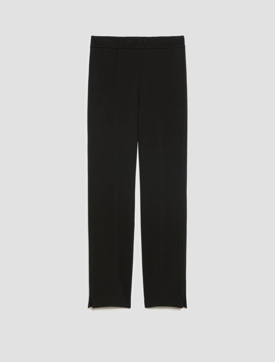 Skinny piqué jersey trousers - BLACK - Pennyblack - 2