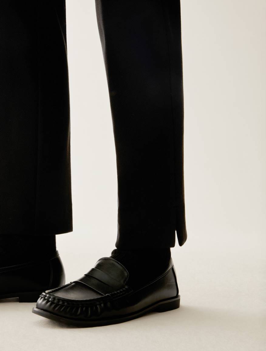 Skinny piqué jersey trousers - BLACK - Pennyblack - 5
