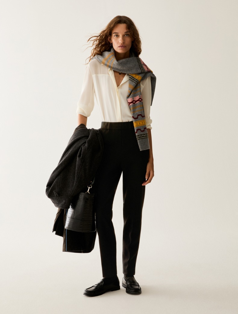 Skinny piqué jersey trousers - Pennyblack - 6