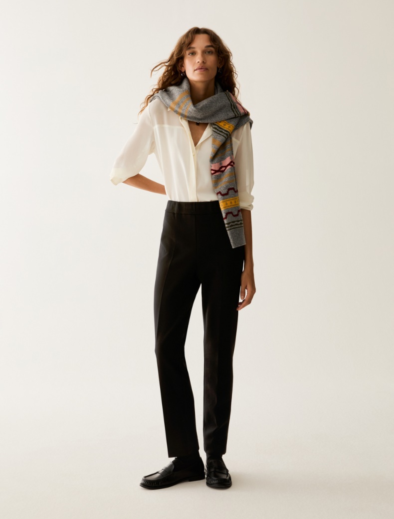 Skinny piqué jersey trousers - Pennyblack
