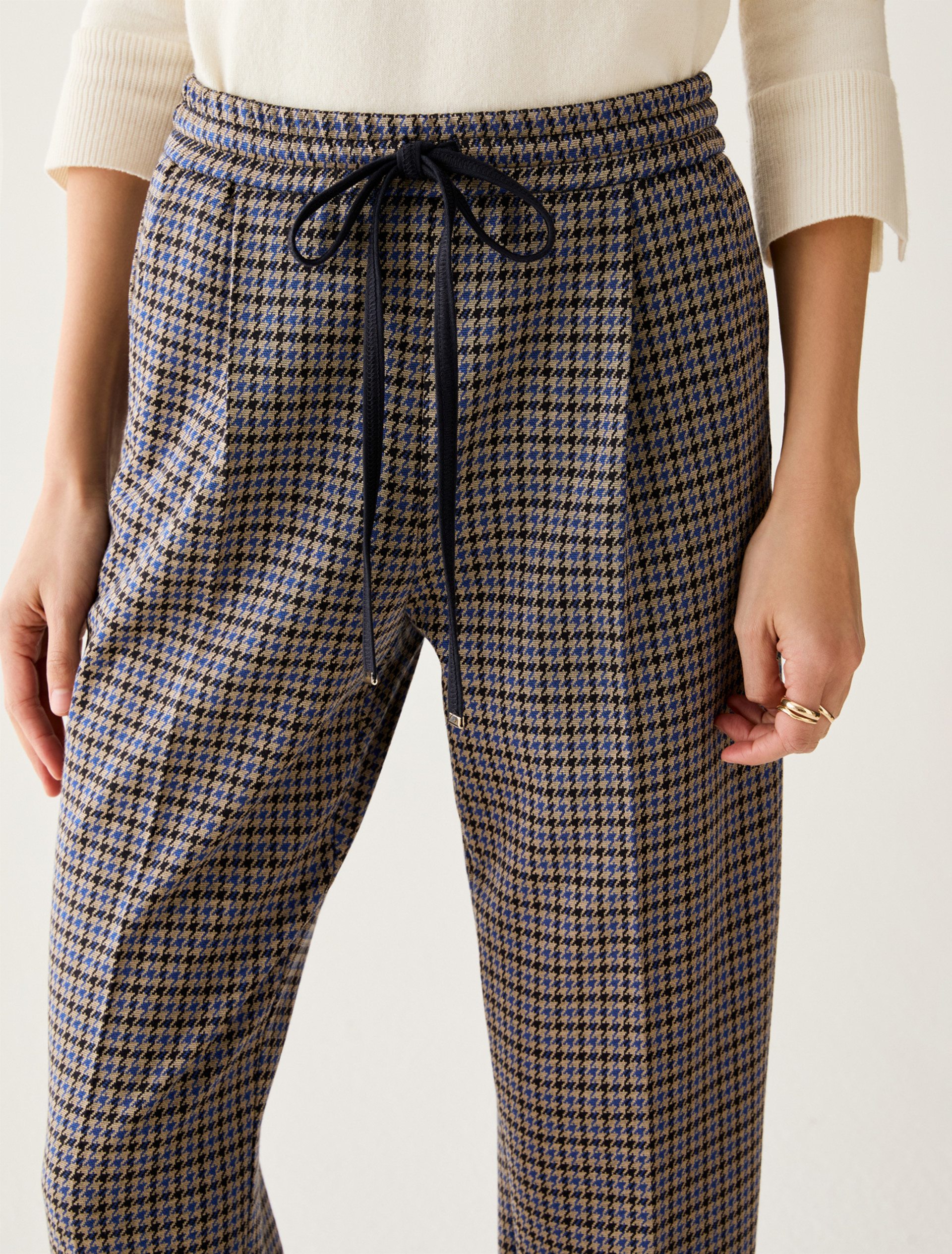 Jacquard jersey trousers - NAVY - Pennyblack - 4