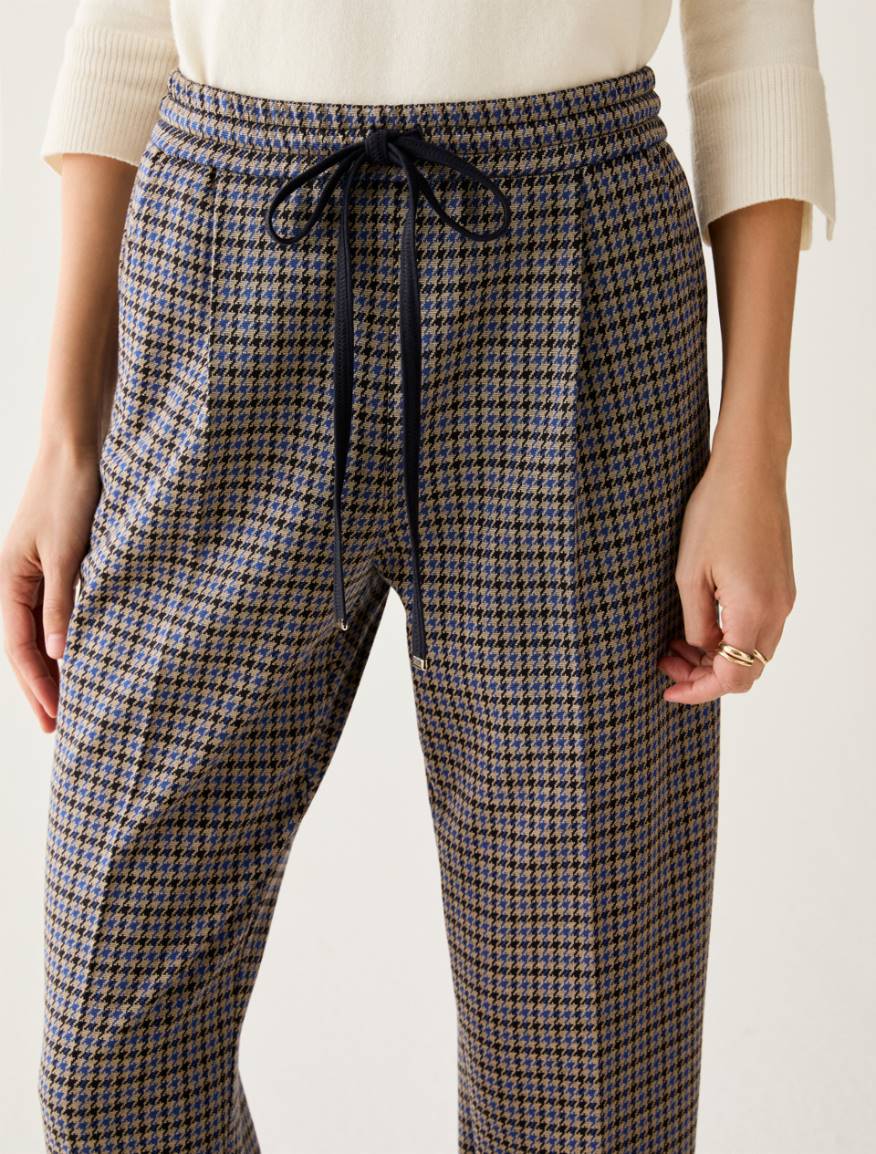 Jacquard jersey trousers - NAVY - Pennyblack - 4