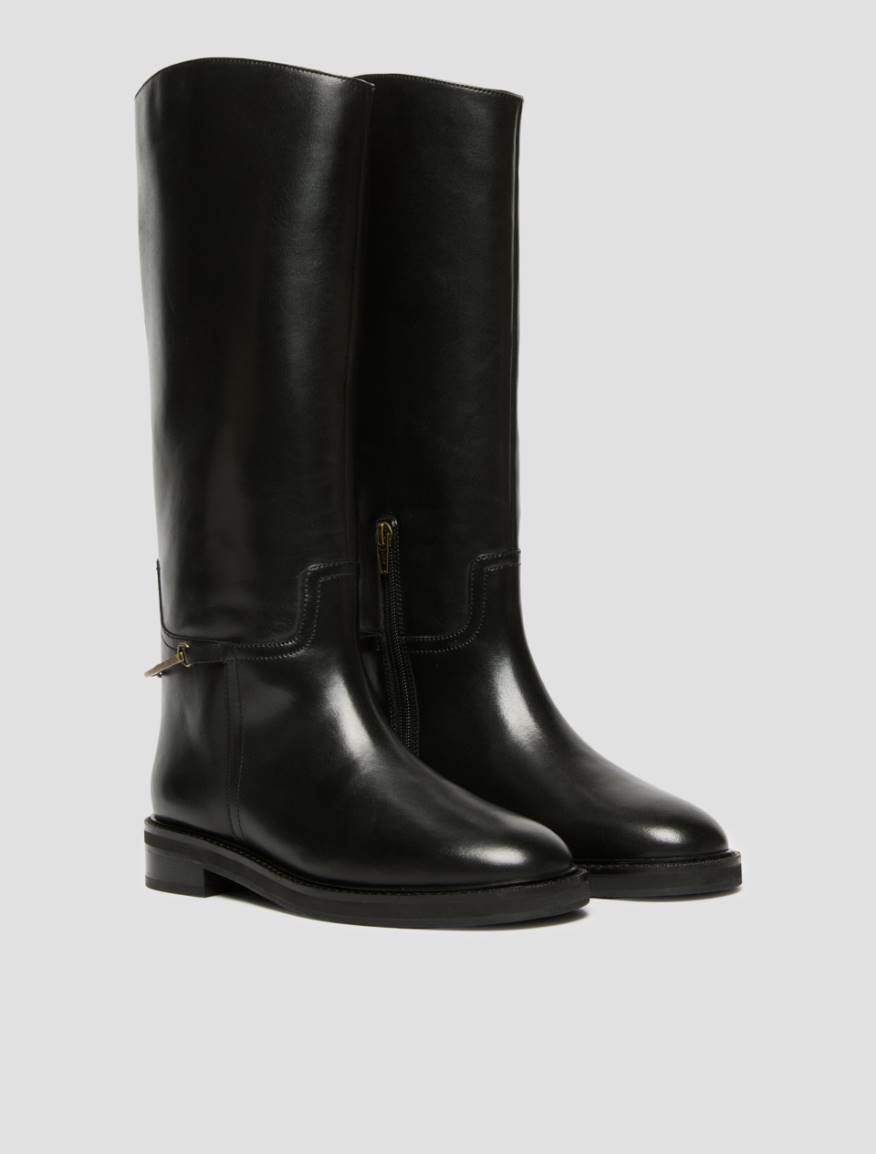 Smooth leather boots - BLACK - Pennyblack - 2
