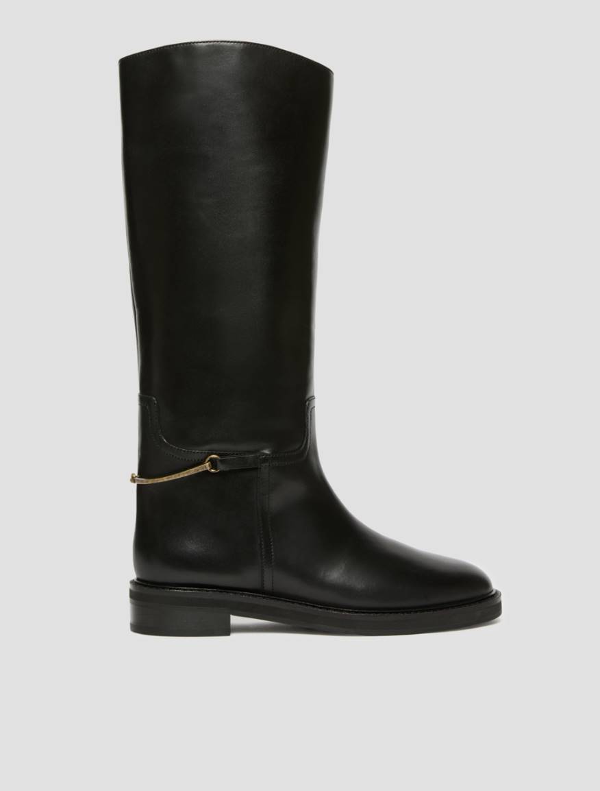 Smooth leather boots - BLACK - Pennyblack