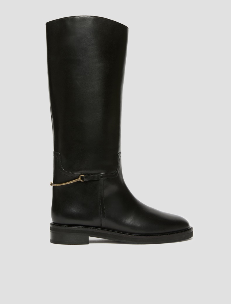 Smooth leather boots - Pennyblack
