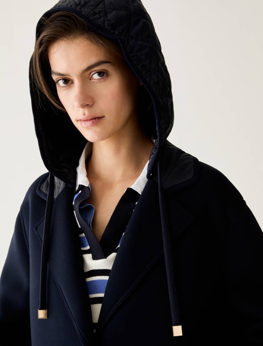Double-faced jersey coat - NAVY - Pennyblack - 4