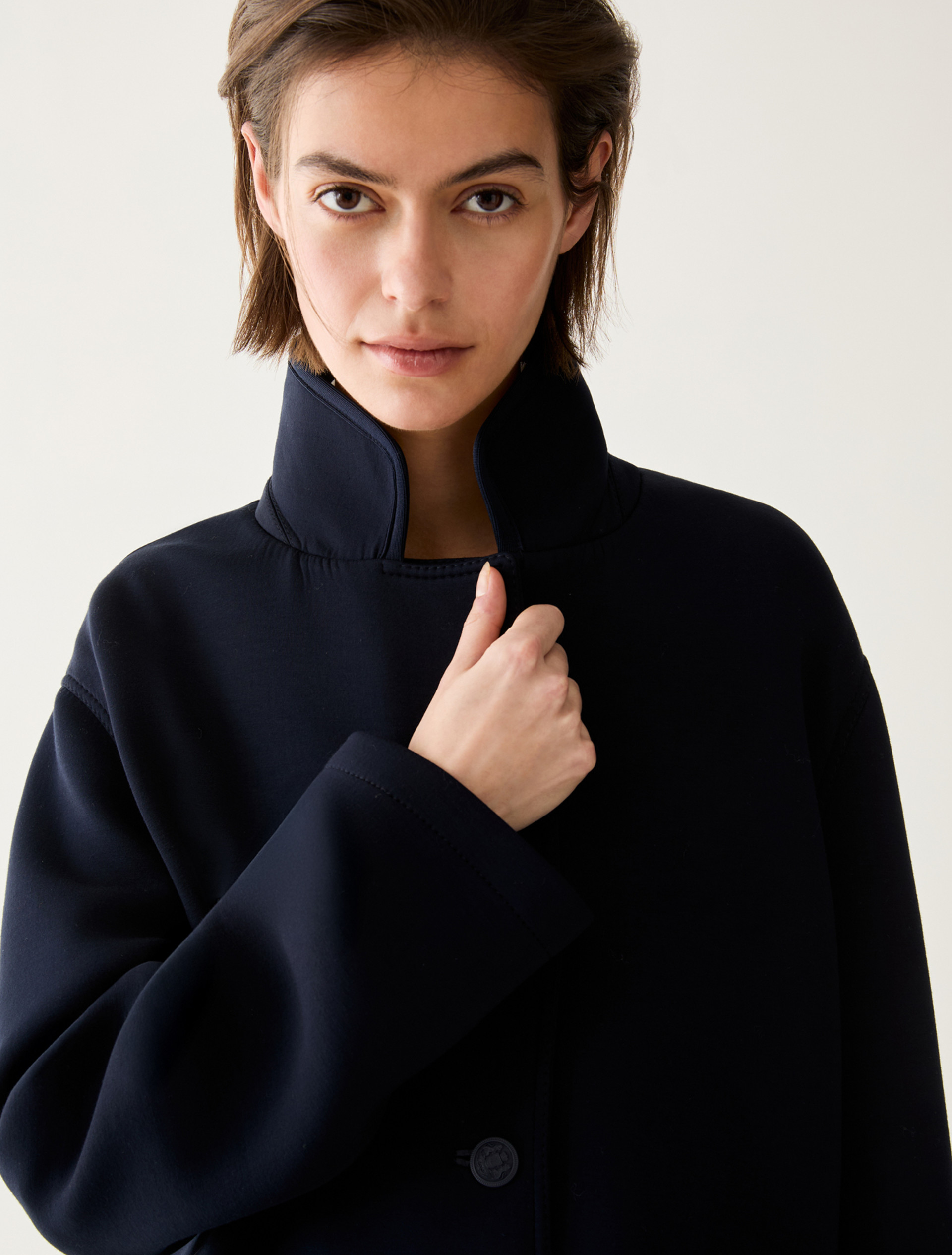 Double-faced jersey coat - NAVY - Pennyblack - 5