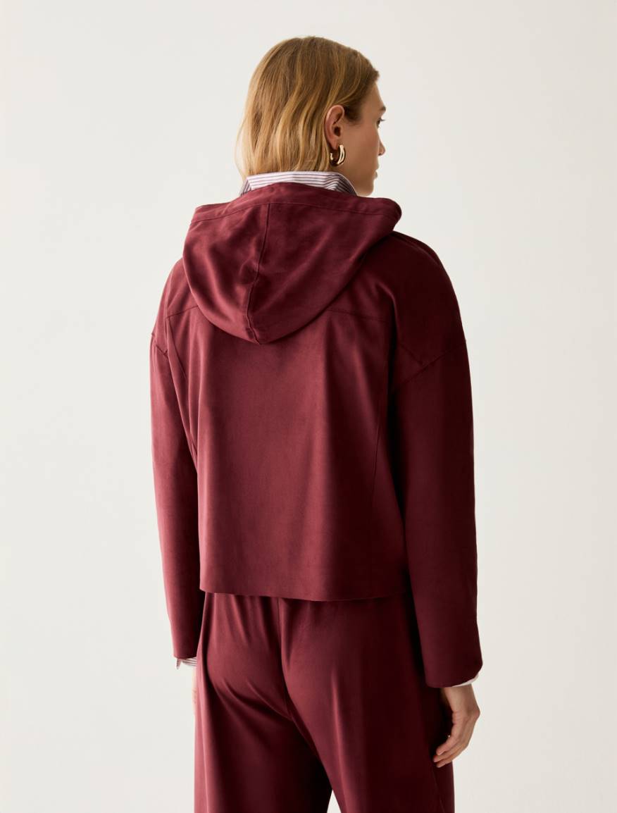 Hooded jersey jacket - BORDEAUX - Pennyblack - 3