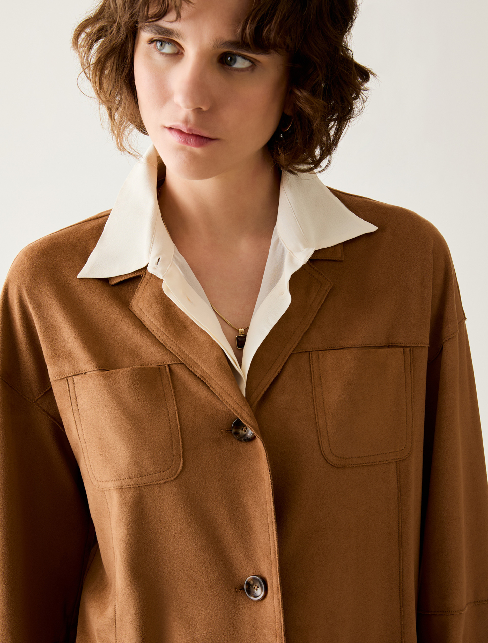 Soft jersey blazer - CAMEL - Pennyblack - 4
