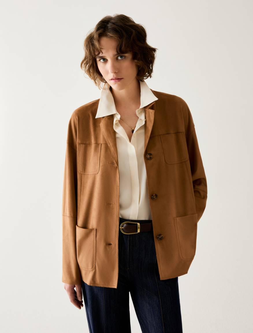 Soft jersey blazer - CAMEL - Pennyblack