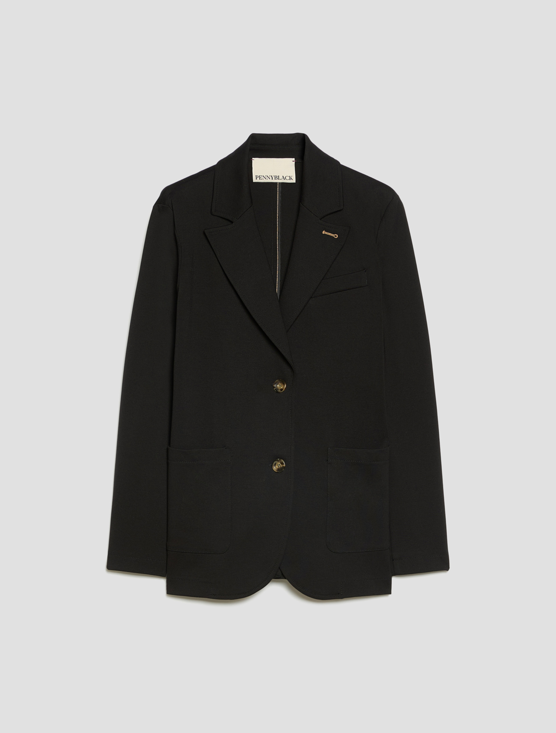 Milan stitch jersey blazer - BLACK - Pennyblack - 2