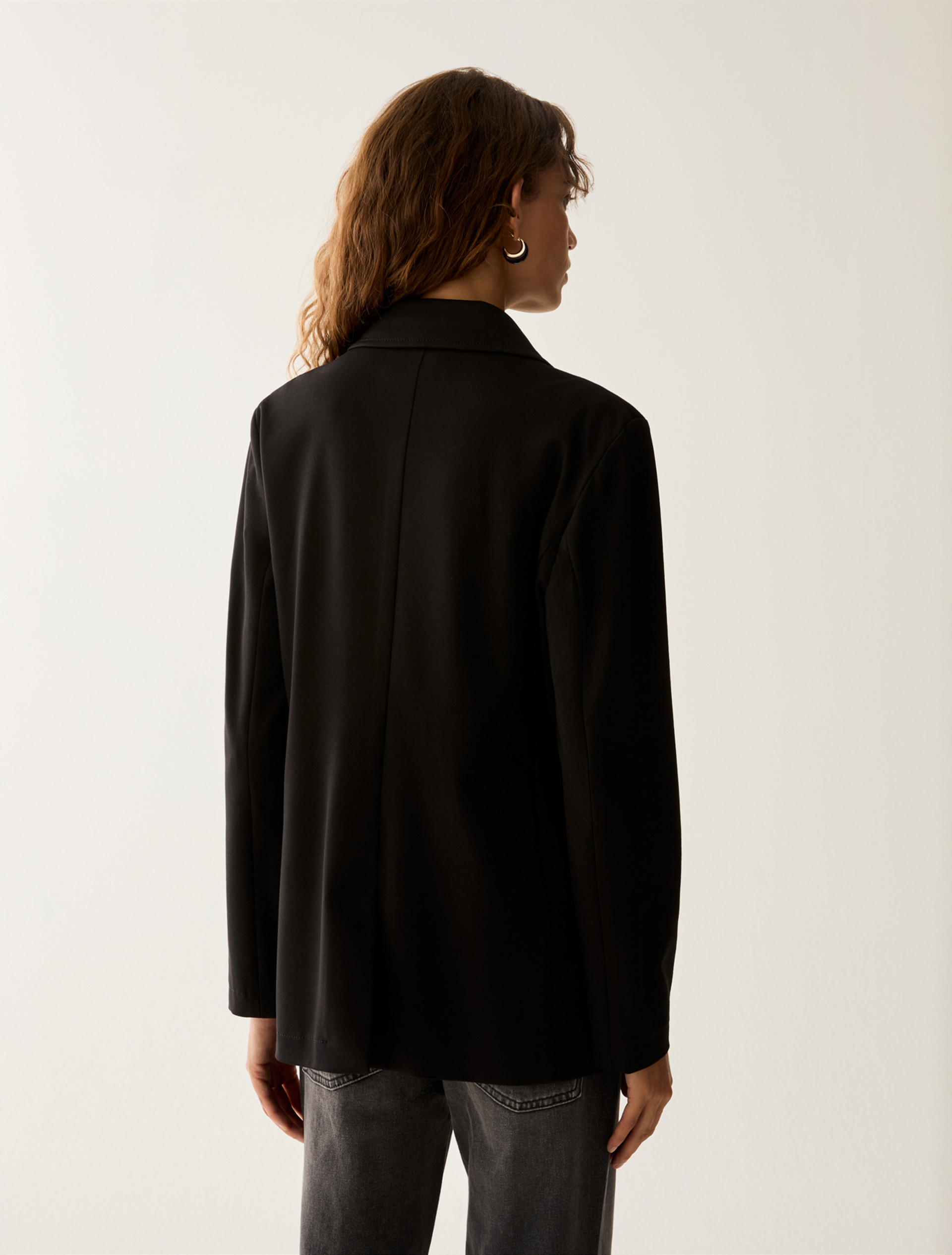 Milan stitch jersey blazer - BLACK - Pennyblack - 3