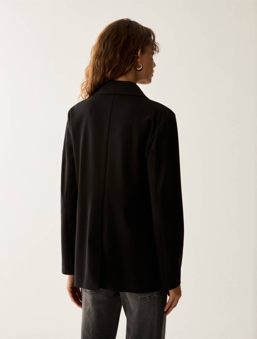 Milan stitch jersey blazer - BLACK - Pennyblack - 3