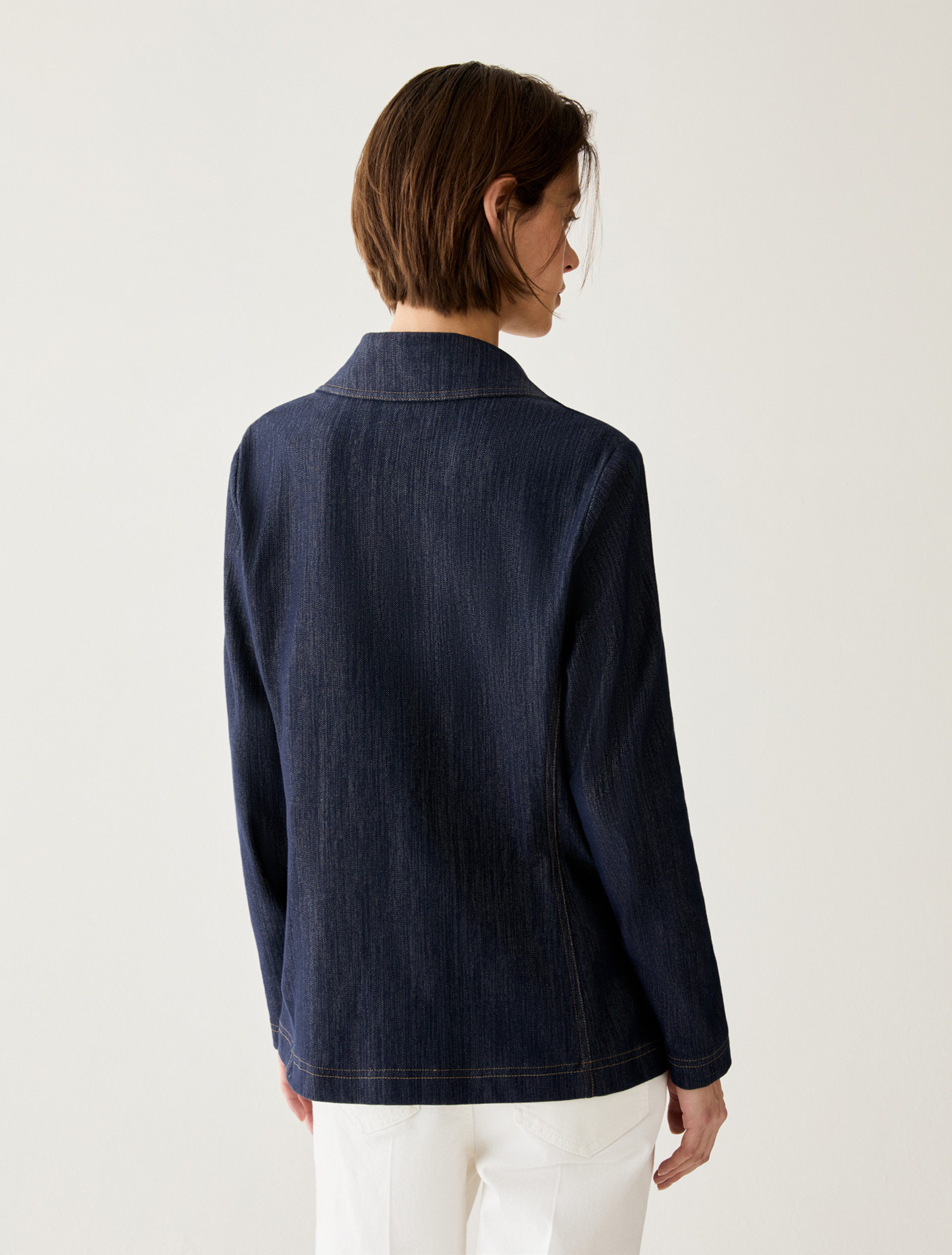 Denim-effect jersey blazer - MIDNIGHTBLUE - Pennyblack - 3