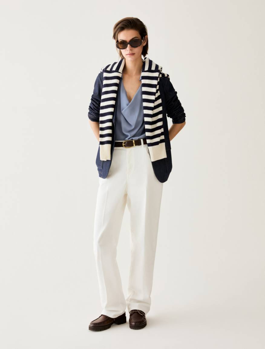 Denim-effect jersey blazer - MIDNIGHTBLUE - Pennyblack - 5