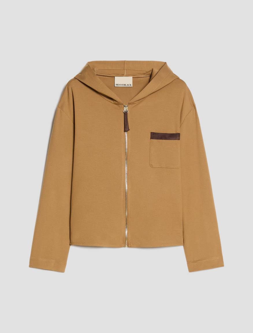 Milan stitch jersey jacket - CAMEL - Pennyblack - 2