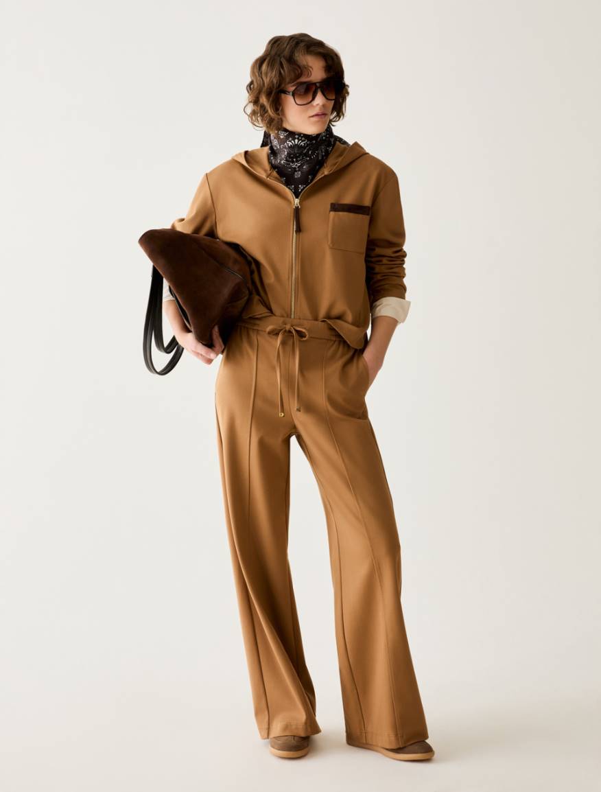 Milan stitch jersey jacket - CAMEL - Pennyblack - 5