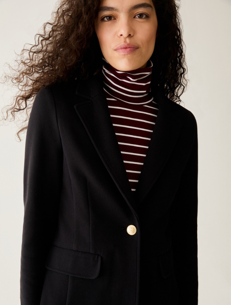 Slim-fit piqué jersey blazer - Pennyblack - 4