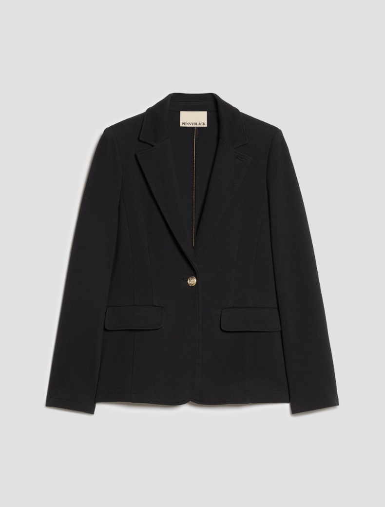 Slim-fit piqué jersey blazer - Pennyblack - 7