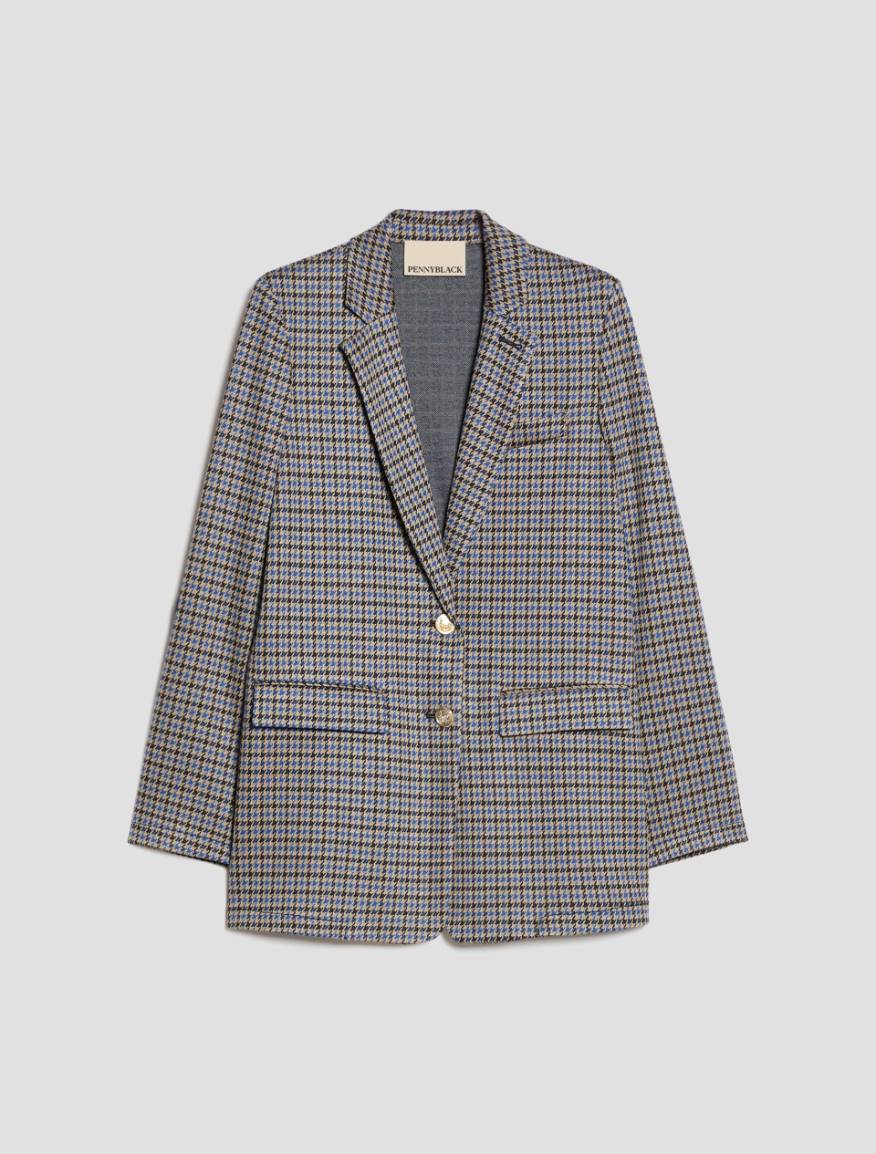 Jacquard jersey blazer - NAVY - Pennyblack - 2