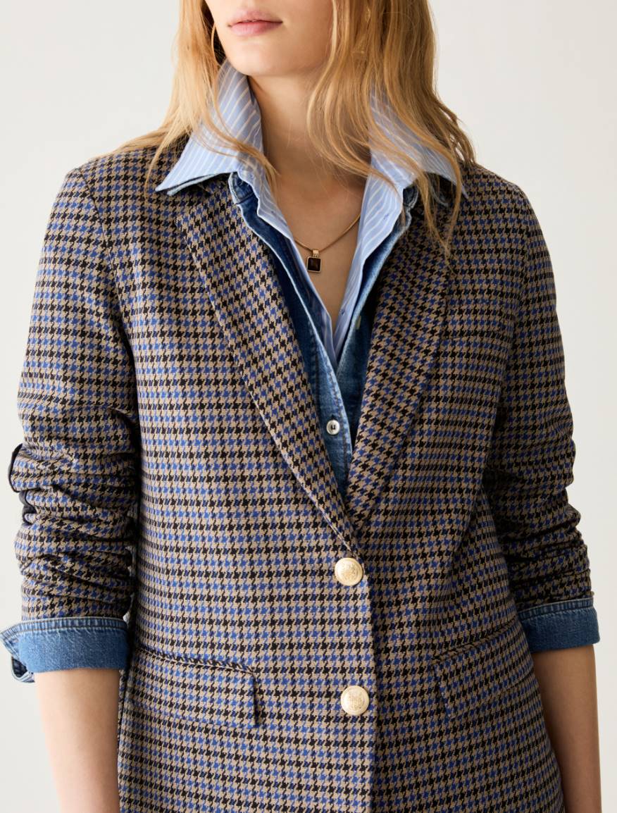 Jacquard jersey blazer - NAVY - Pennyblack - 4