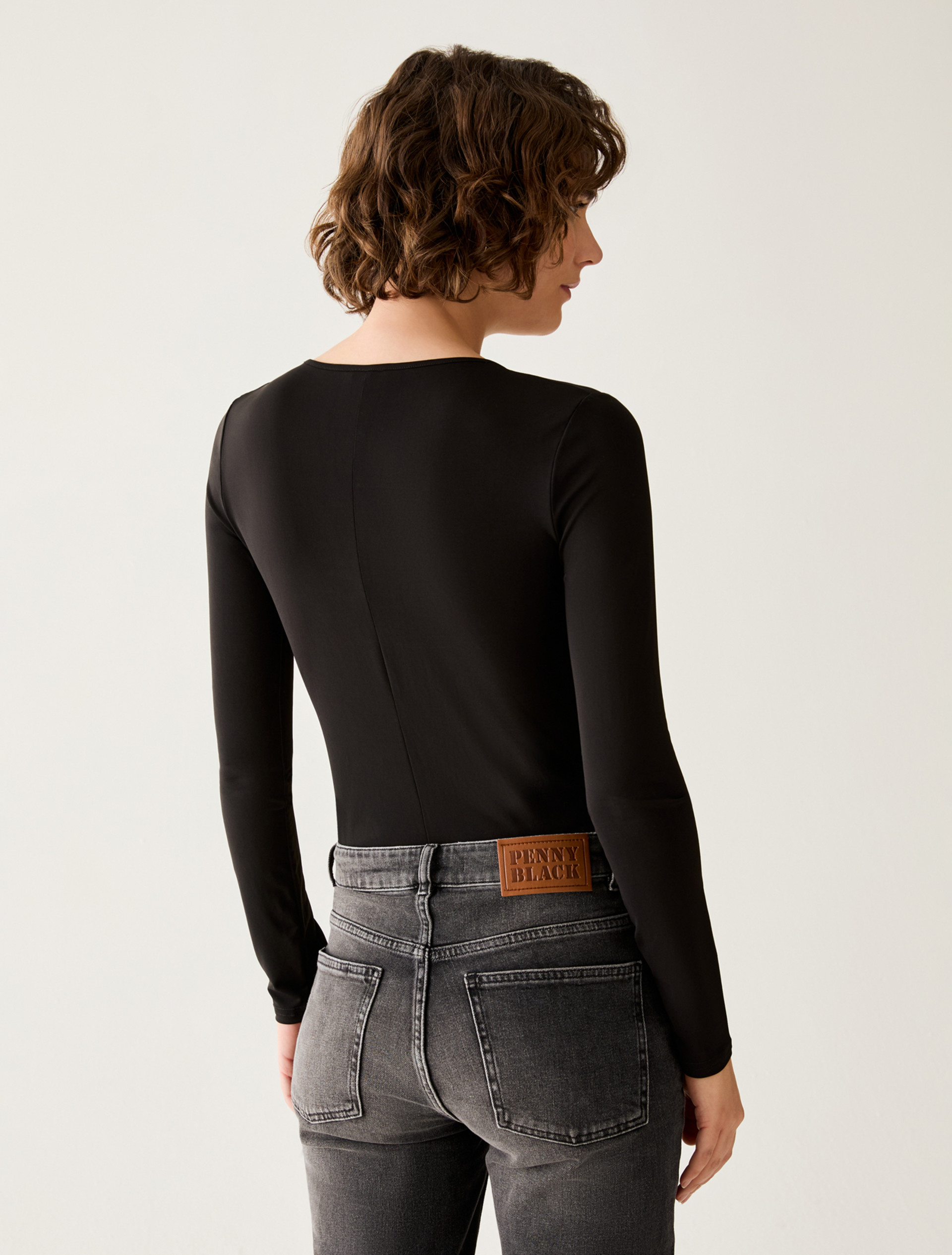 Crêpe jersey bodysuit - BLACK - Pennyblack - 3