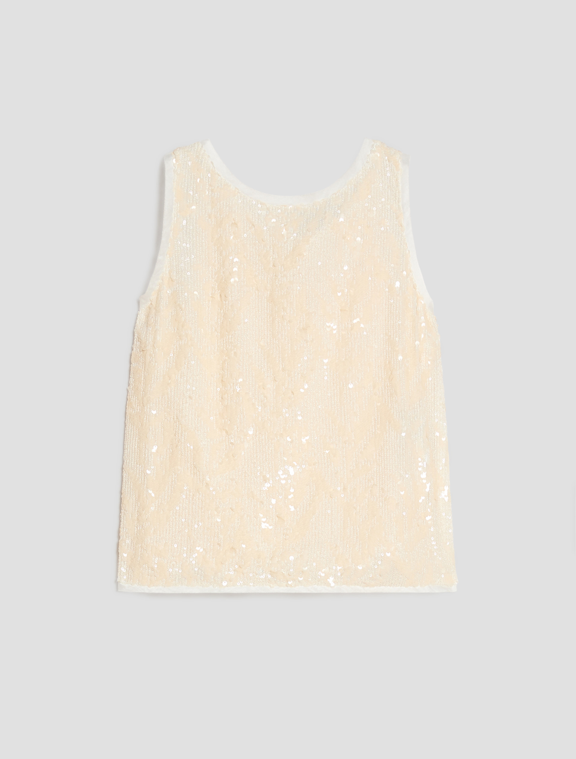 Top in tulle con paillettes - BIANCO LANA - Pennyblack - 2