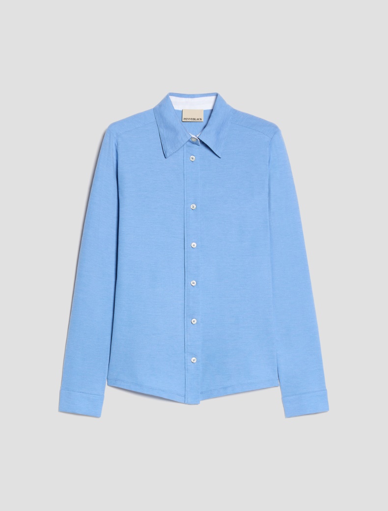 Slim cotton jersey shirt - Pennyblack - 2